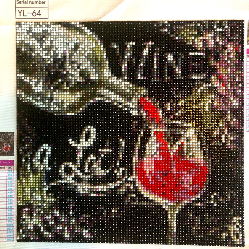 DIY Rhinestone Picture-I Wine a Lot